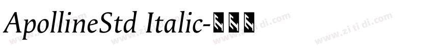 ApollineStd Italic字体转换